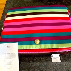 Coach legacy stripe laptop bag NWT